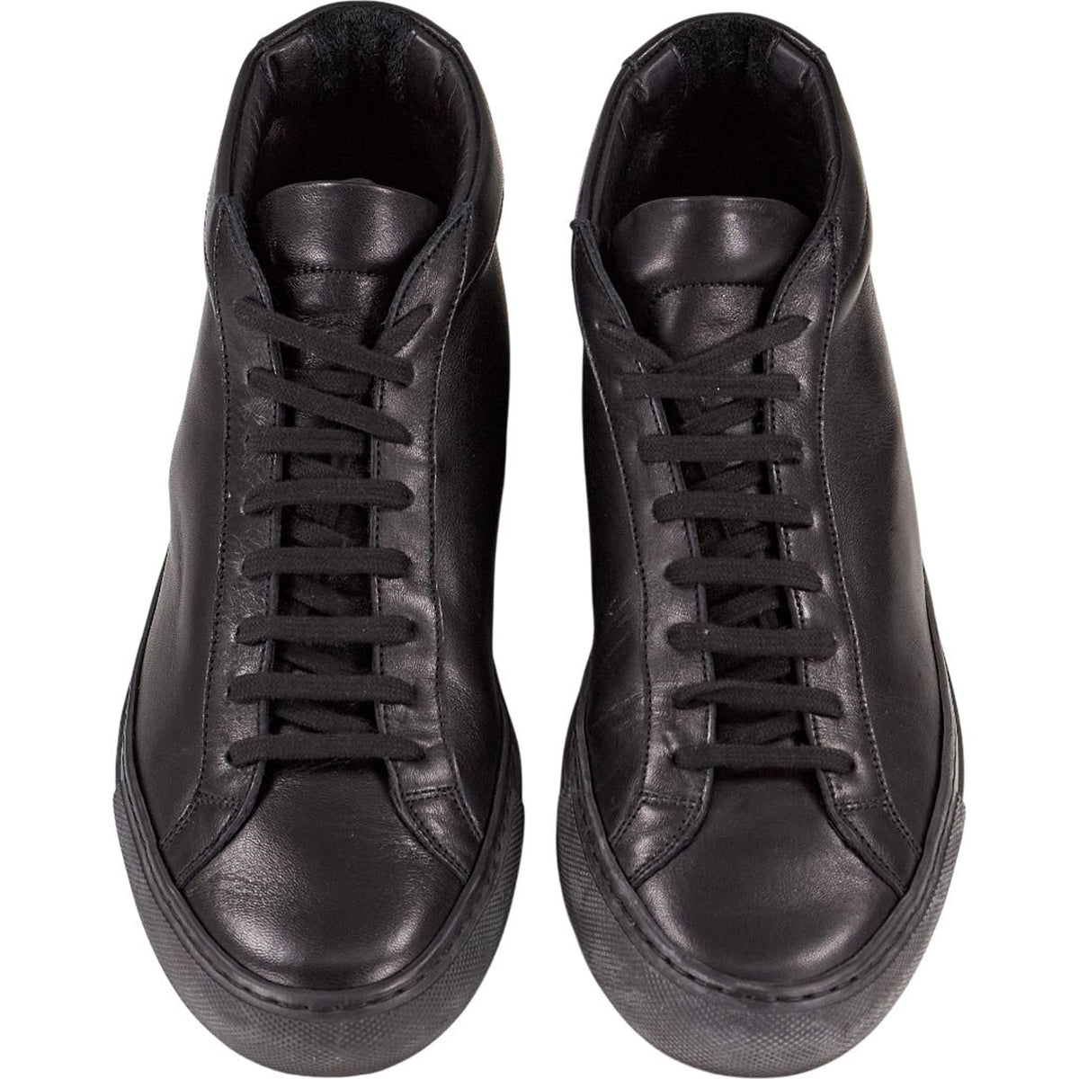 Common Projects Black Original Achilles Mid Trainers