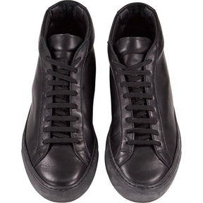 Common Projects Black Original Achilles Mid Trainers