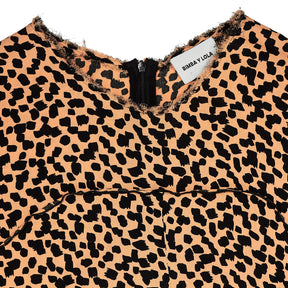 Bimba Y Lola Brown Animal Print Dress