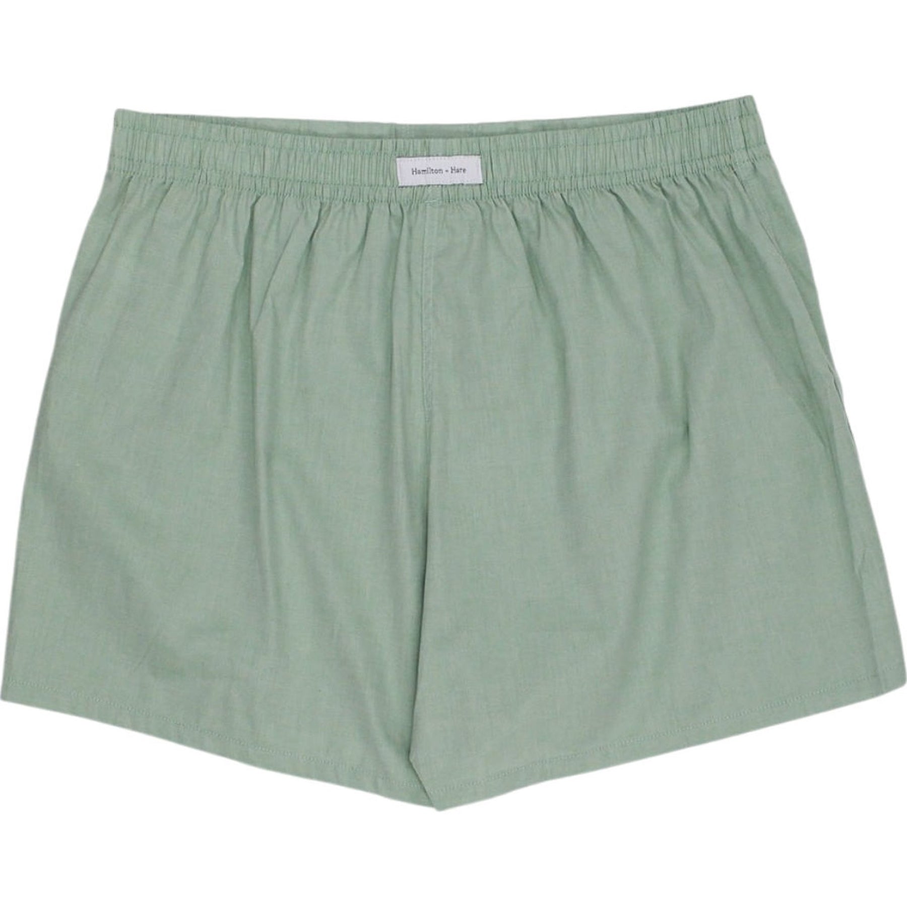 Hamilton + Hare Green Cotton Boxer Shorts L