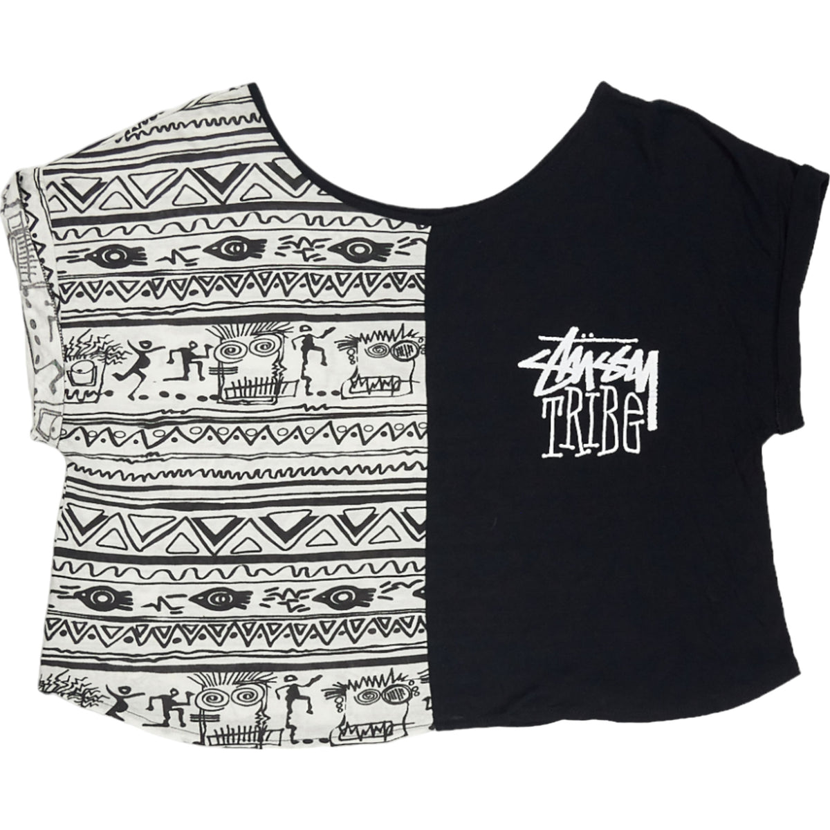 Stussy Black White Graphic T-Shirt