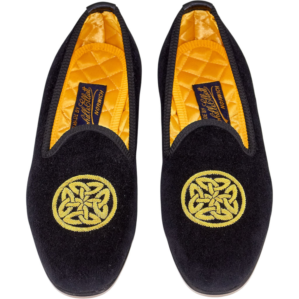 Bowhill & Elliott Black Velvet Shoes