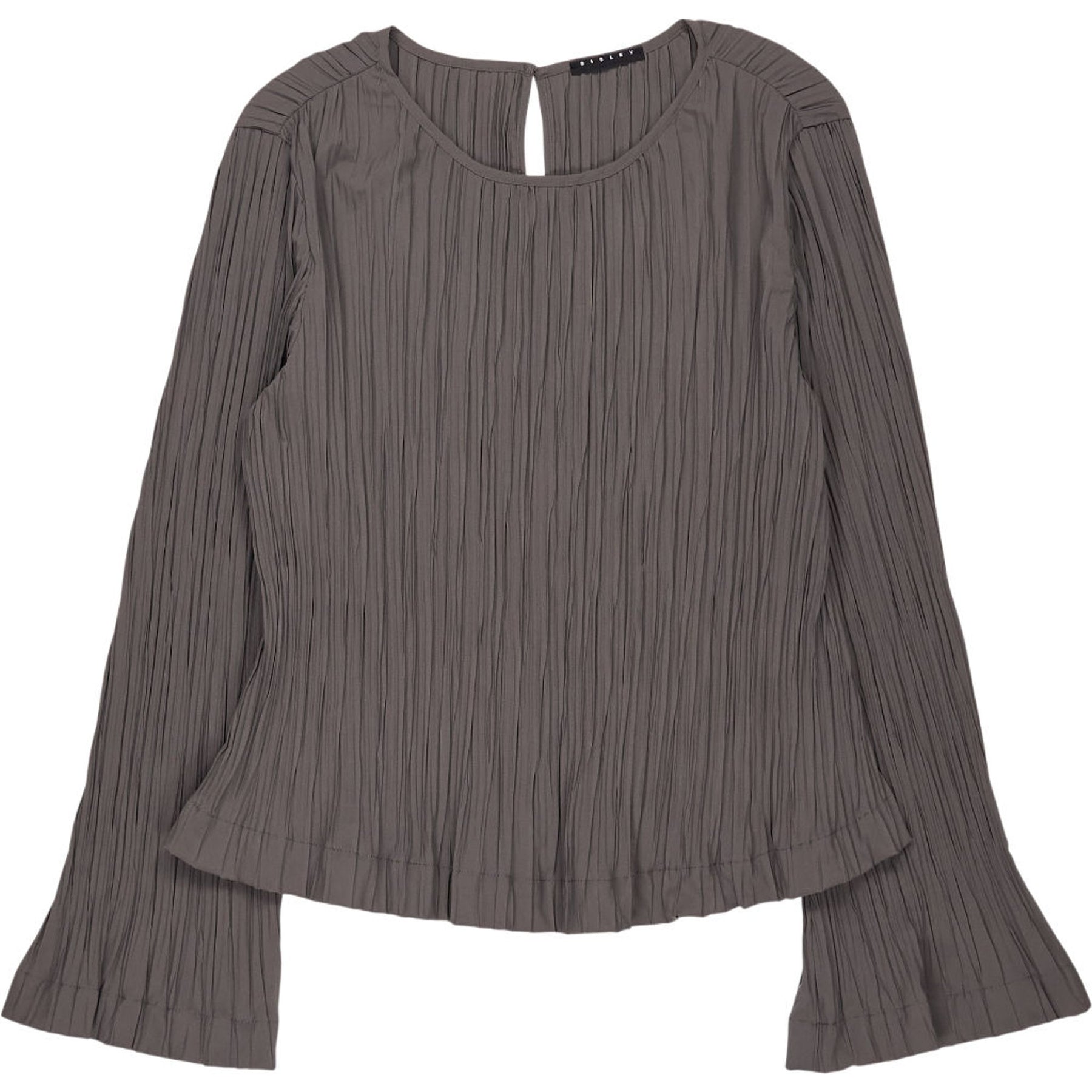 Sisley Grey Pleated Blouse
