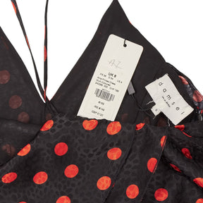 Damsel Black Polka Dot Ana Printed Dress