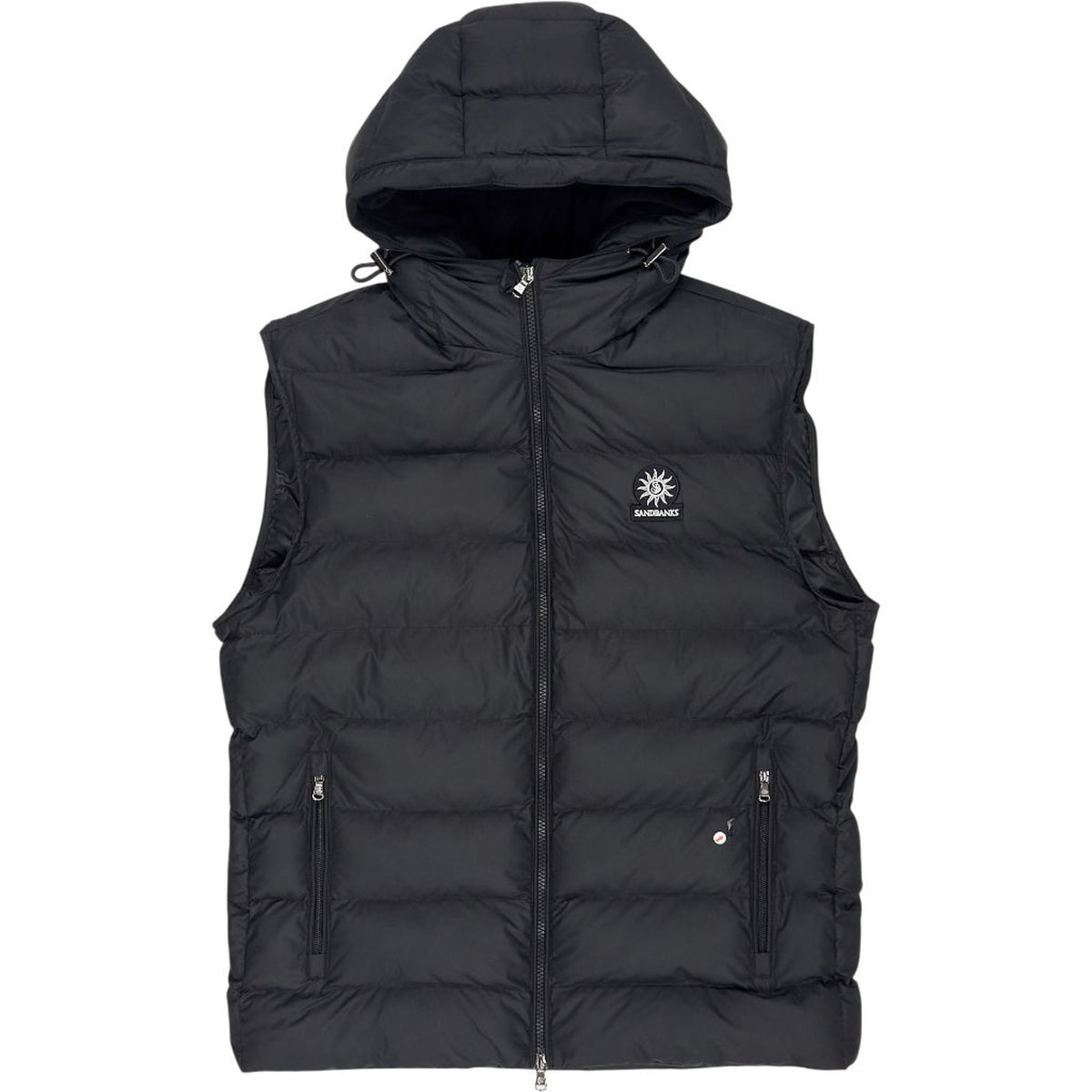 Sandbanks Black Frontier Hooded Gilet