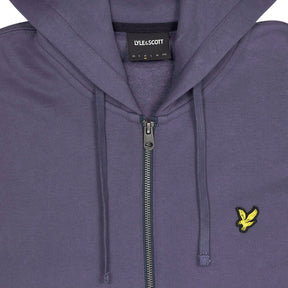 Lyle & Scott Aubergine Purple Fleece Zip Hoodie
