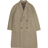 Lardini Brown Houndstooth Wool Cashmere Coat