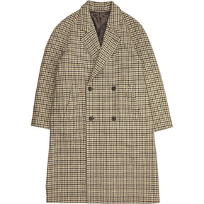 Lardini Brown Houndstooth Wool Cashmere Coat