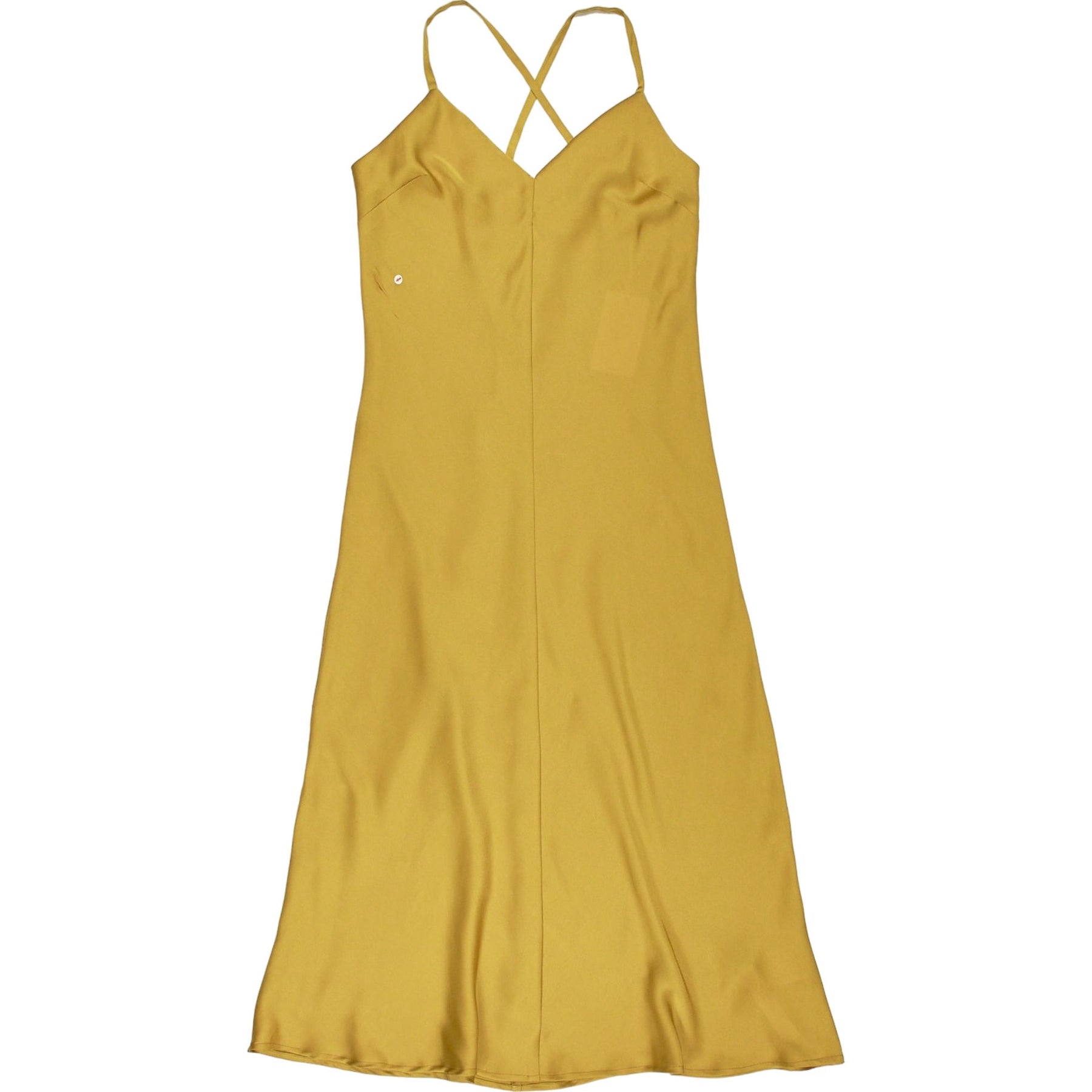 Omnes Yellow Strappy Midi Dress