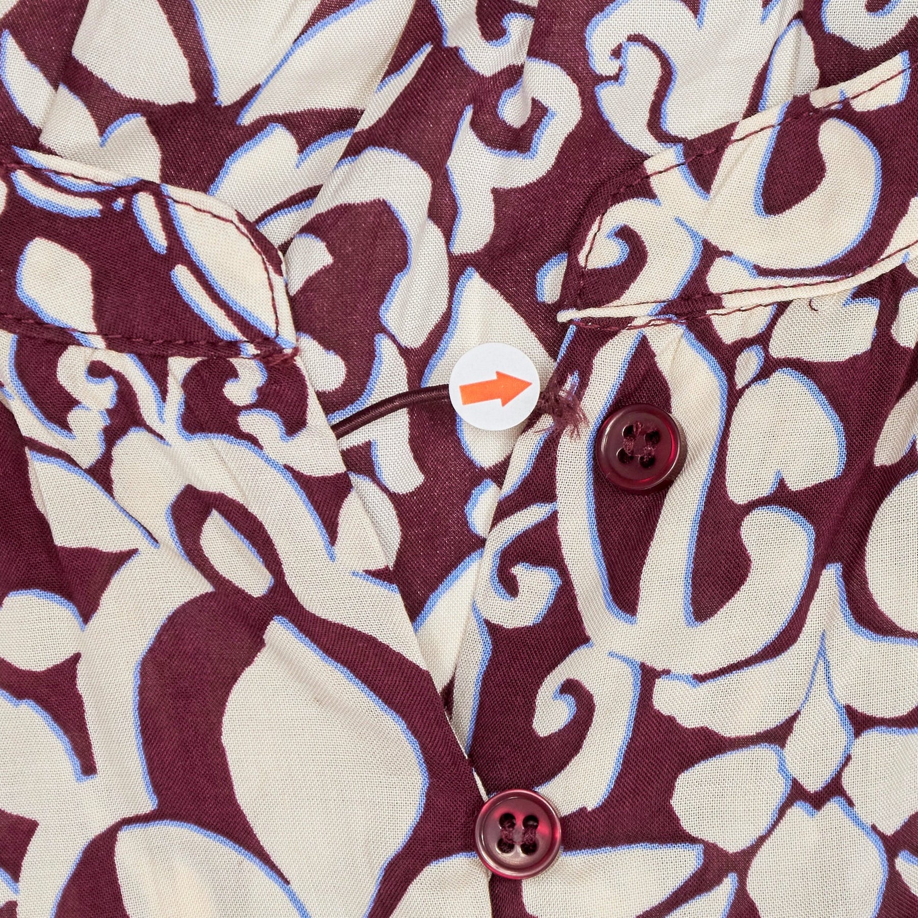 Baukjen Burgundy Patterned Blouse
