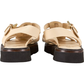 Wyse Beige Leather Sandals