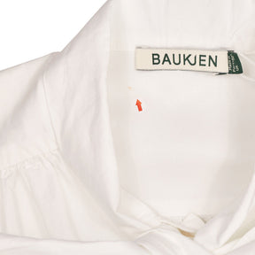 Baukjen White Araya Cotton Bow Neck Blouse