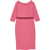 Boden Pink Striped Waist Dress Long