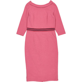 Boden Pink Striped Waist Dress Long