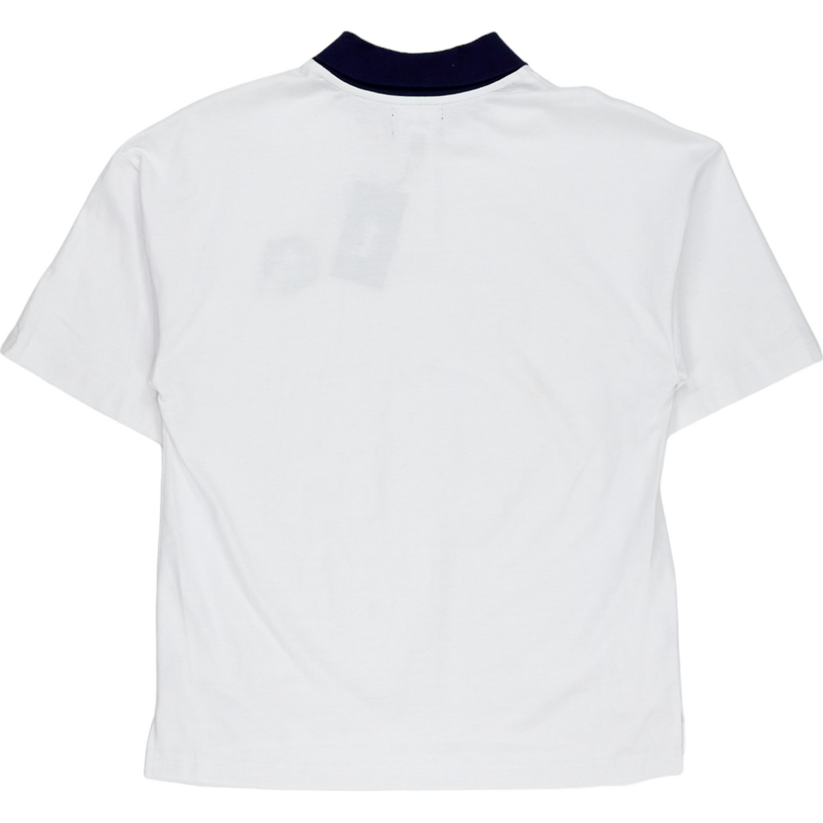 Stussy White Navy Oversized Polo Shirt