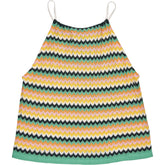 Hush Ecru Multi Nora Knitted Halter Vest