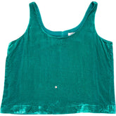 NRBY Green Silk Blend Tank Top