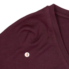 Hush Wine Red Gillian Wide Jersey V Neck Top
