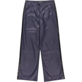 Wyse Blue Faux Leather Trousers