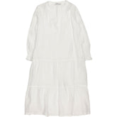 NRBY White Linen Midi Dress