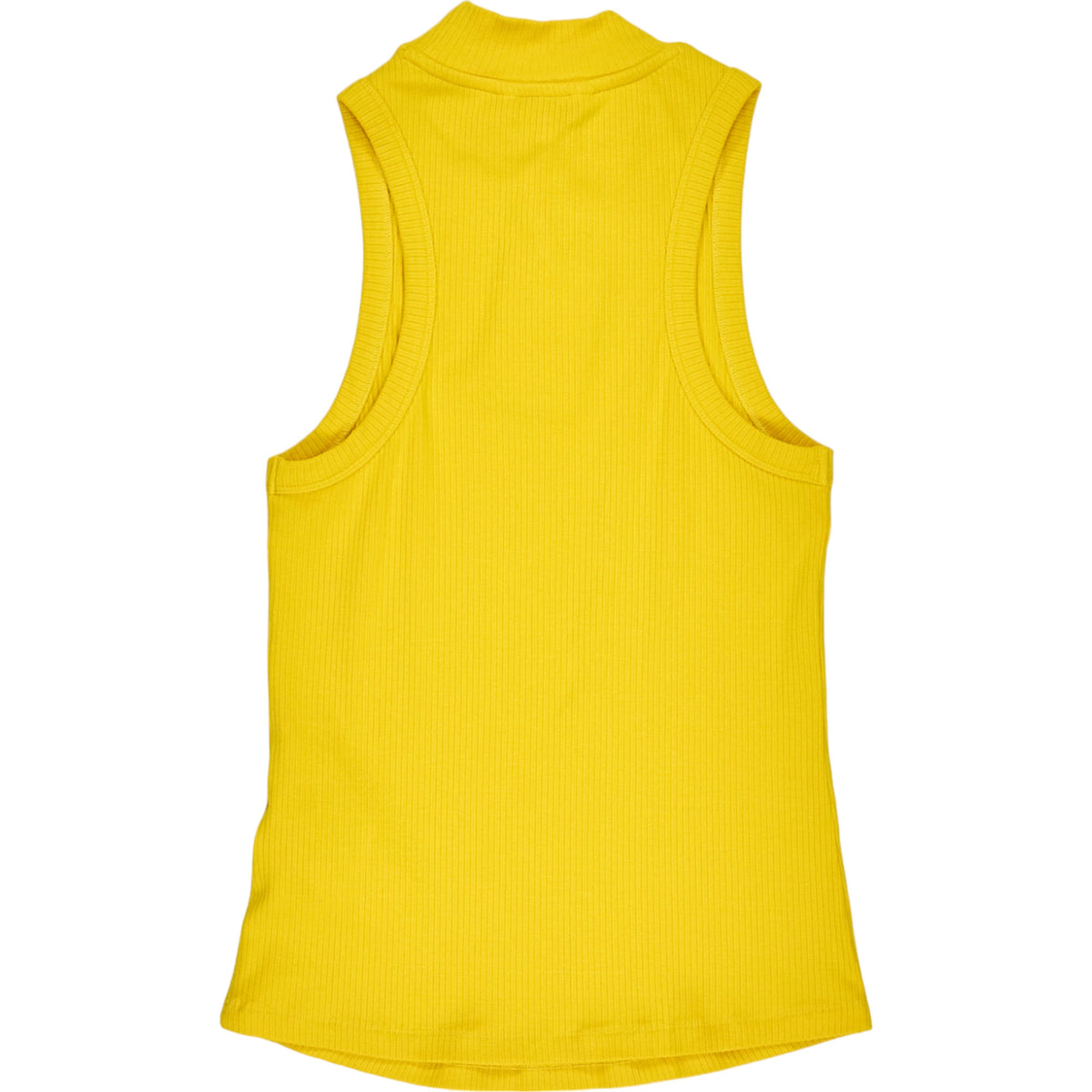 Tommy Hilfiger Yellow Slim Rib Mock Neck Tank