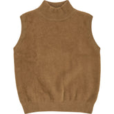 Motel Brown Knit Sleeveless Top