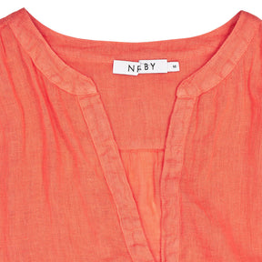 NRBY Coral Linen Blouse
