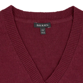 Baukjen Red V-Neck Jumper