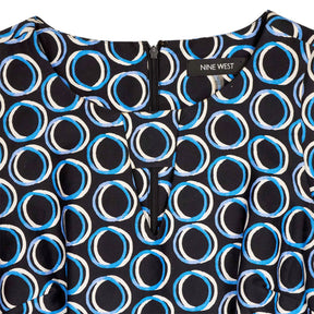 Nine West Blue Circle Print Dress