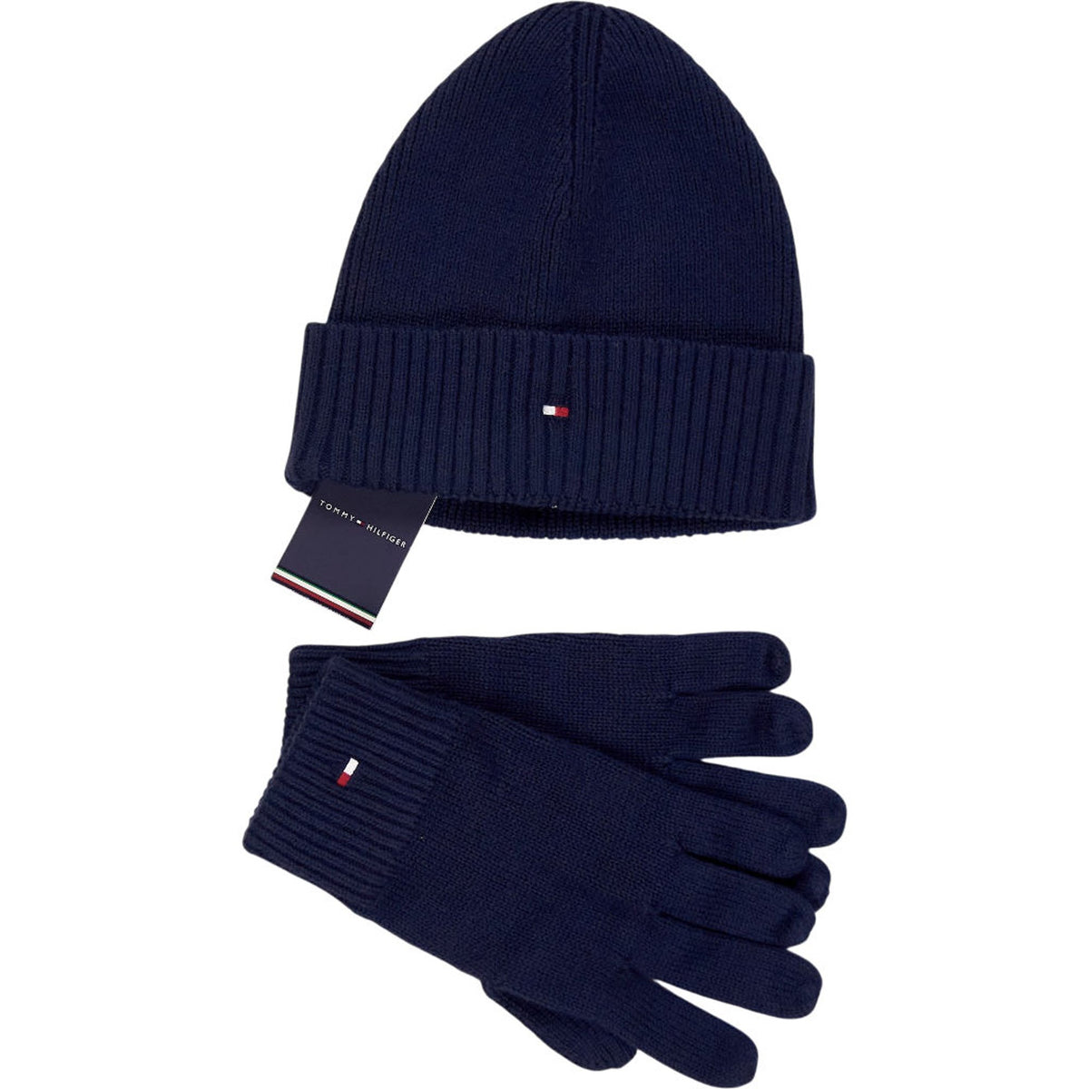 Tommy Hilfiger Navy Beanie & Gloves Set