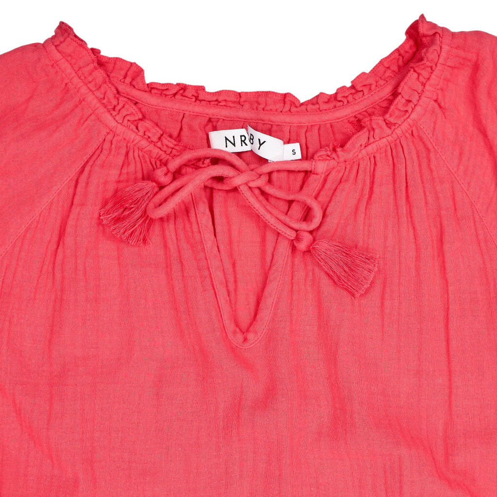 NRBY Pink Cotton Midi Dress