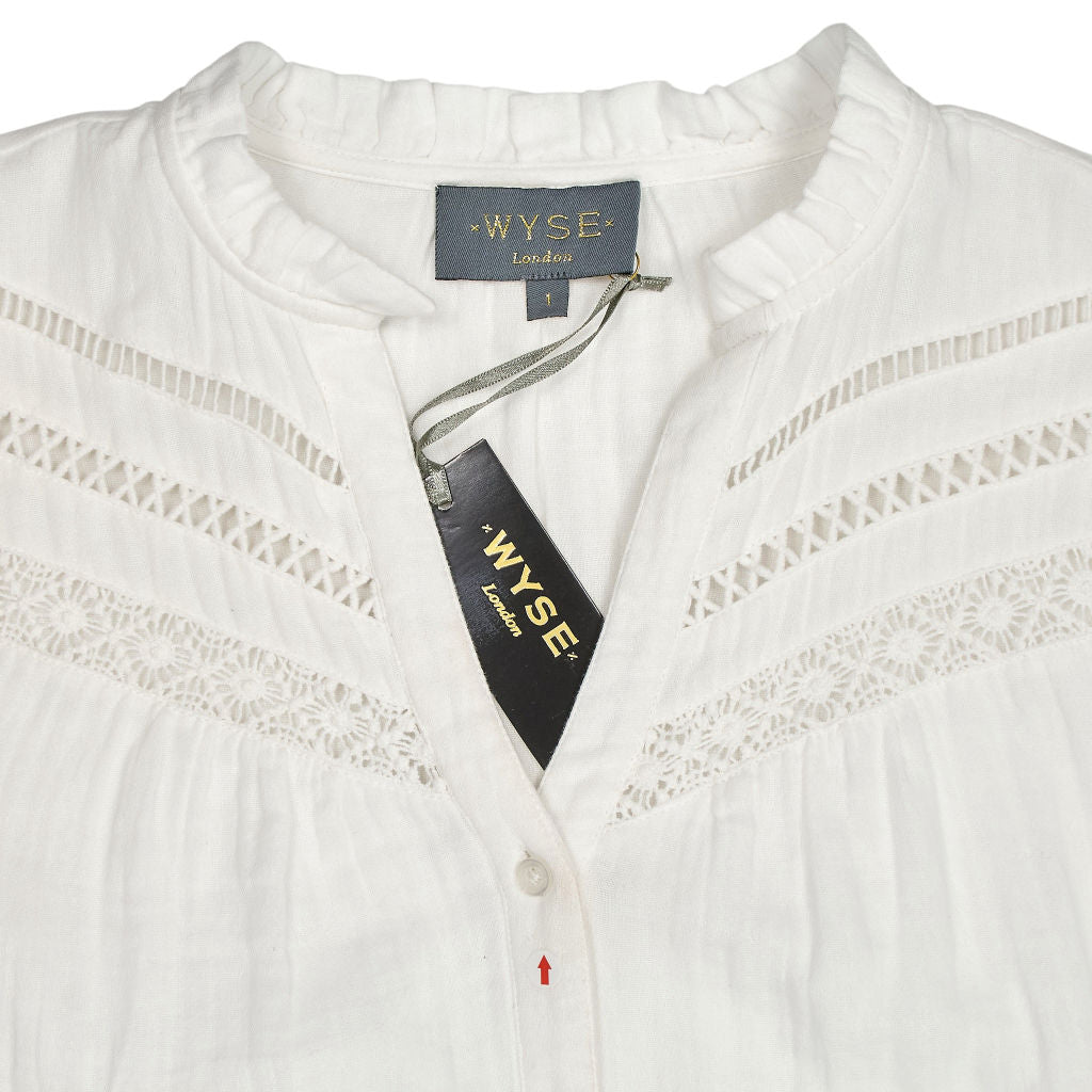 Wyse White Harper Blouse