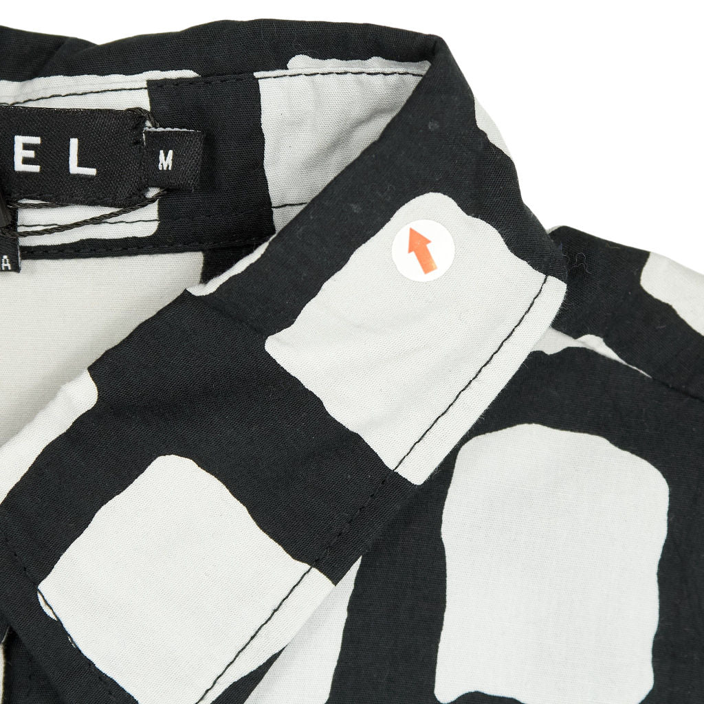 Motel Black Mono Painted Check Elm Shirt