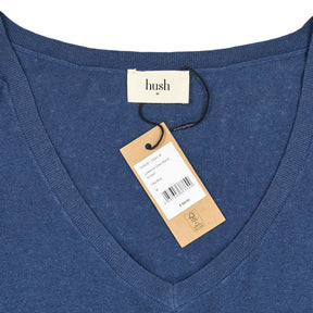 Hush Inky Blue Lowenna Linen Blend Jumper