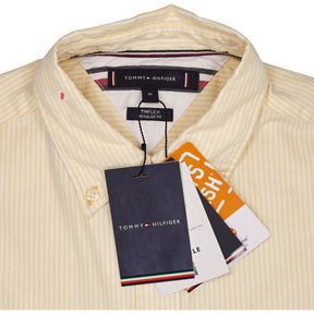 Tommy Hilfiger Yellow Striped Regular Fit Shirt