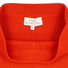 Studio Nicholson Red Ribbed Leggings