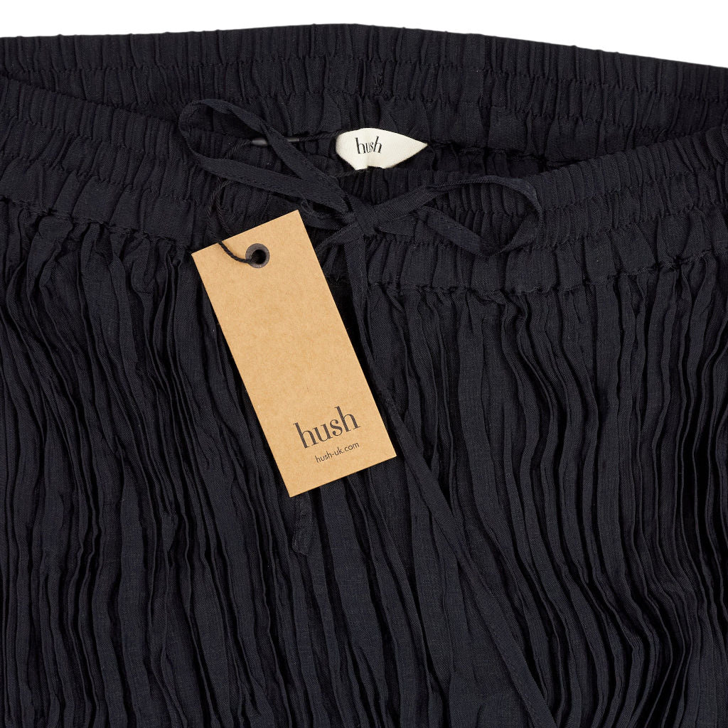 Hush Black Rose Crinkle Pleat Skirt