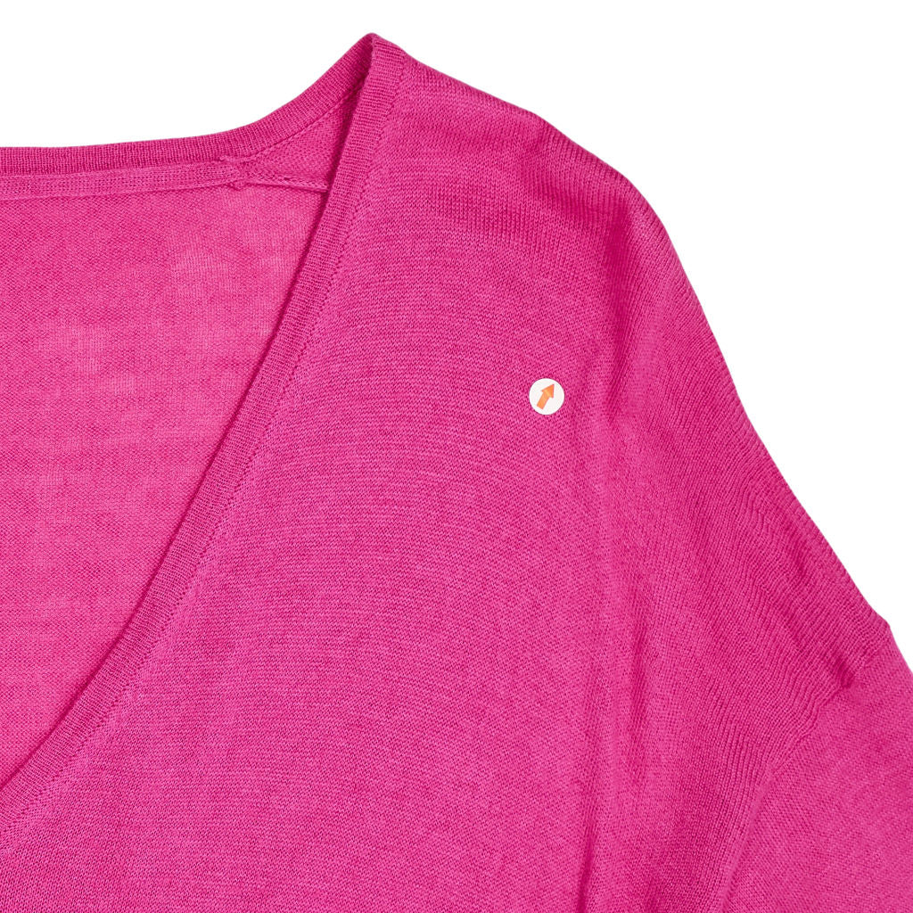 Baukjen Pink Merino Wool V-Neck Jumper