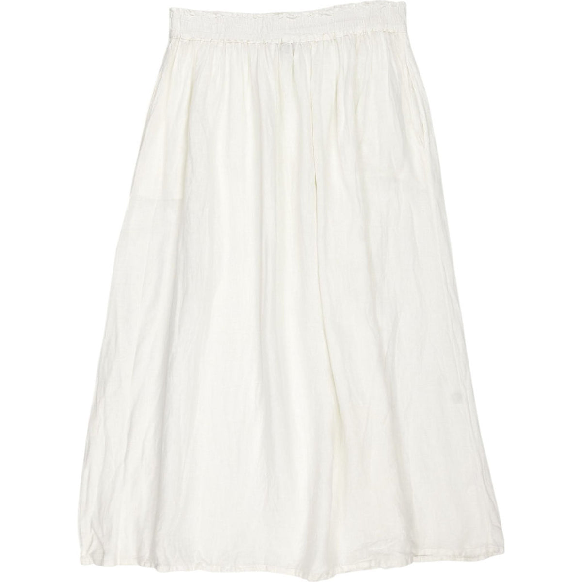 NRBY White Linen Maxi Skirt