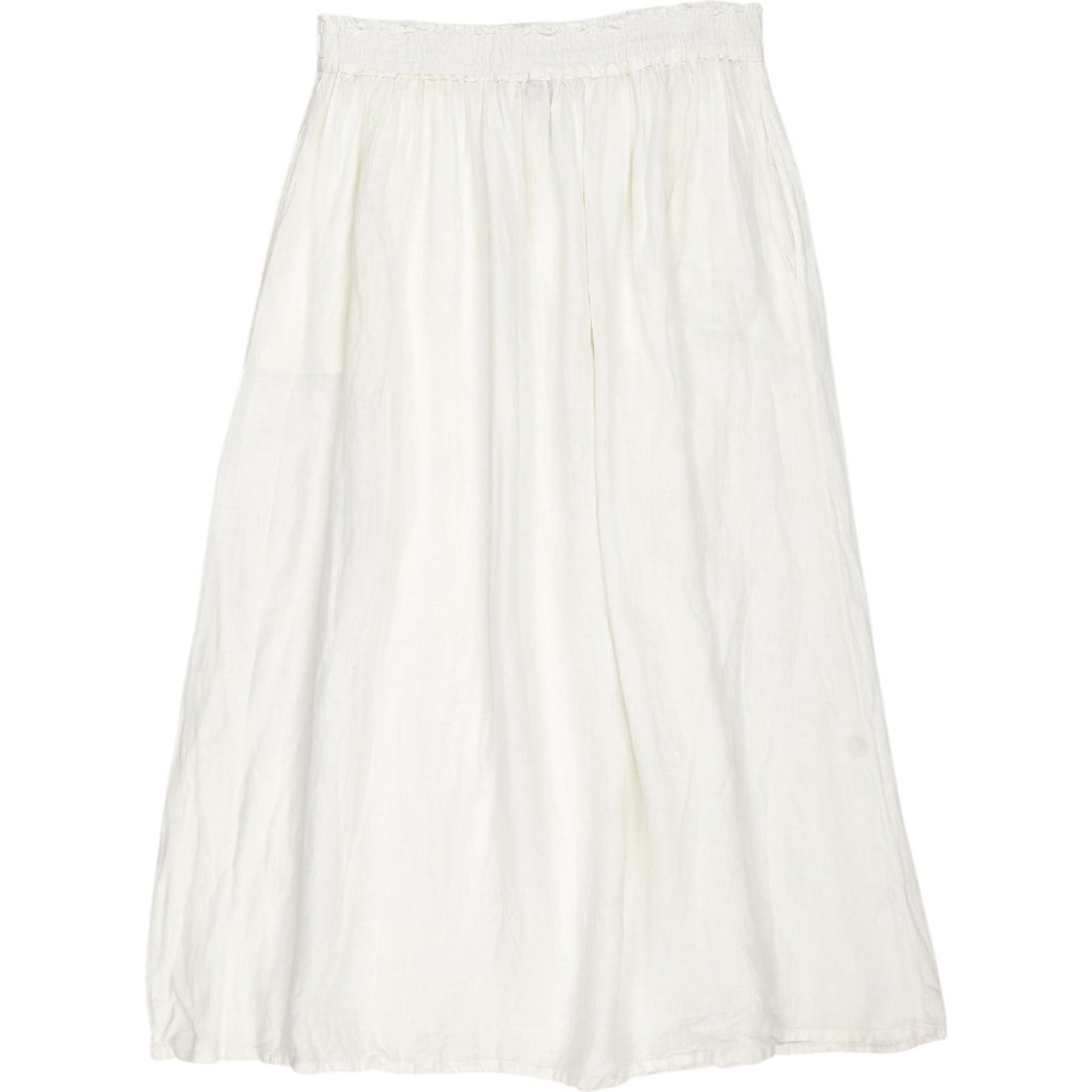 NRBY White Linen Maxi Skirt