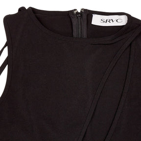SRVC Black Asymmetric Dress