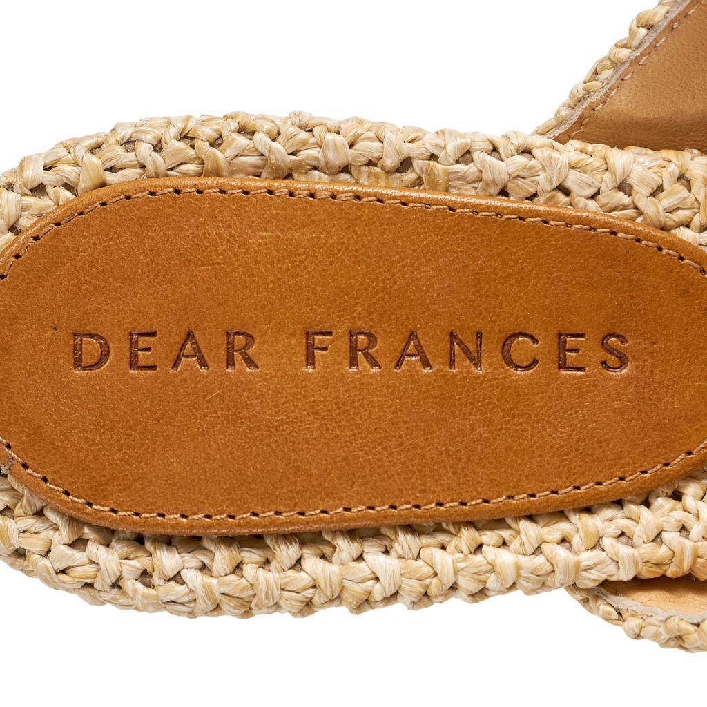 Dear Frances Beige Woven Sandals
