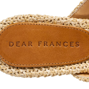 Dear Frances Beige Woven Sandals