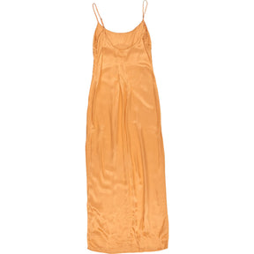 Calvin Klein Jeans Crushed Orange Logo Strap Midi Slip Dress