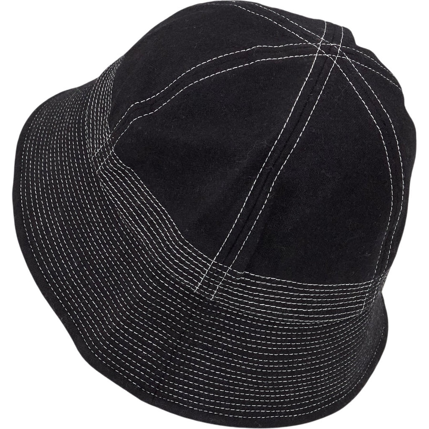 YMC Black Wool Blend Bucket Hat