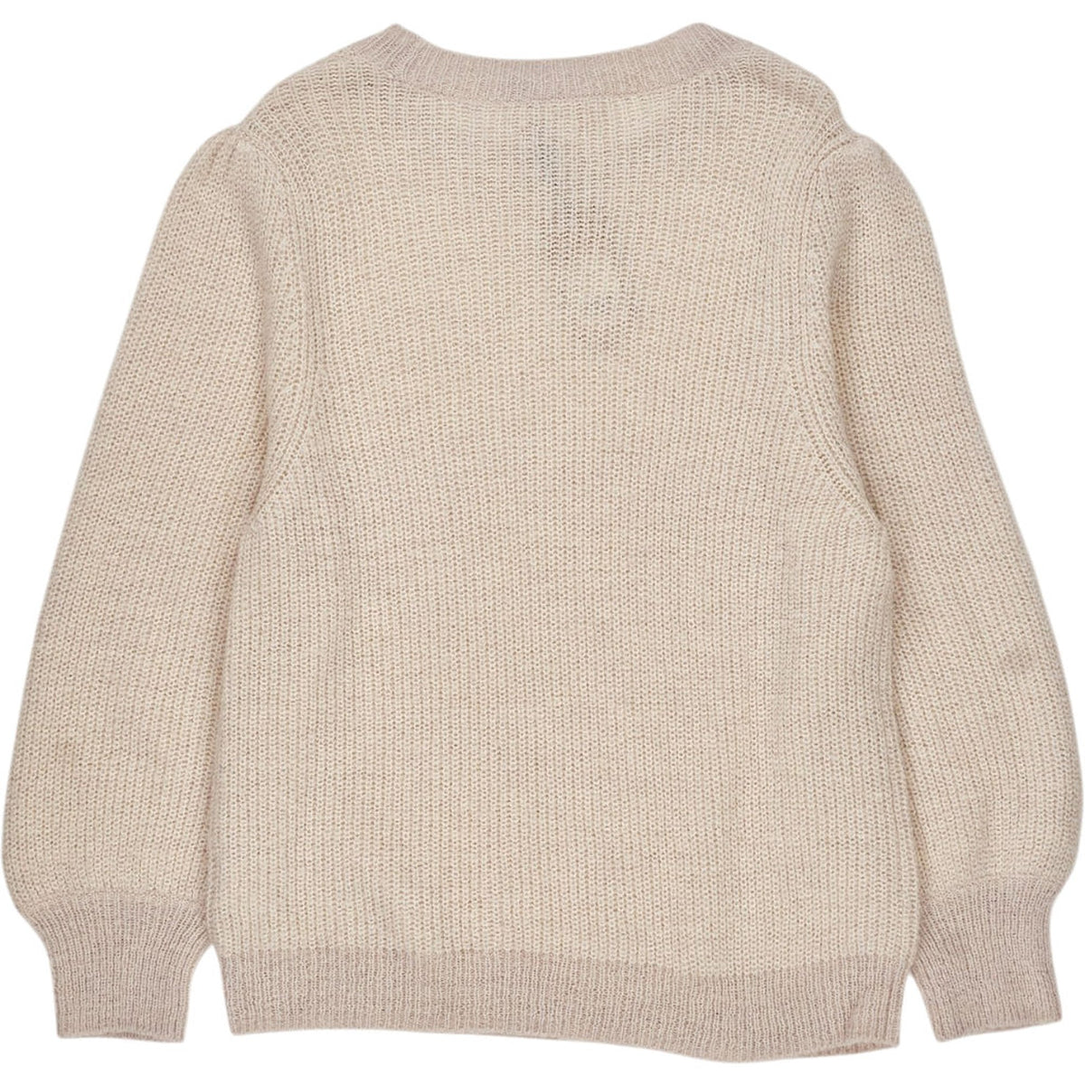 Hush Pebble Marl Ruth Puff Sleeve Jumper