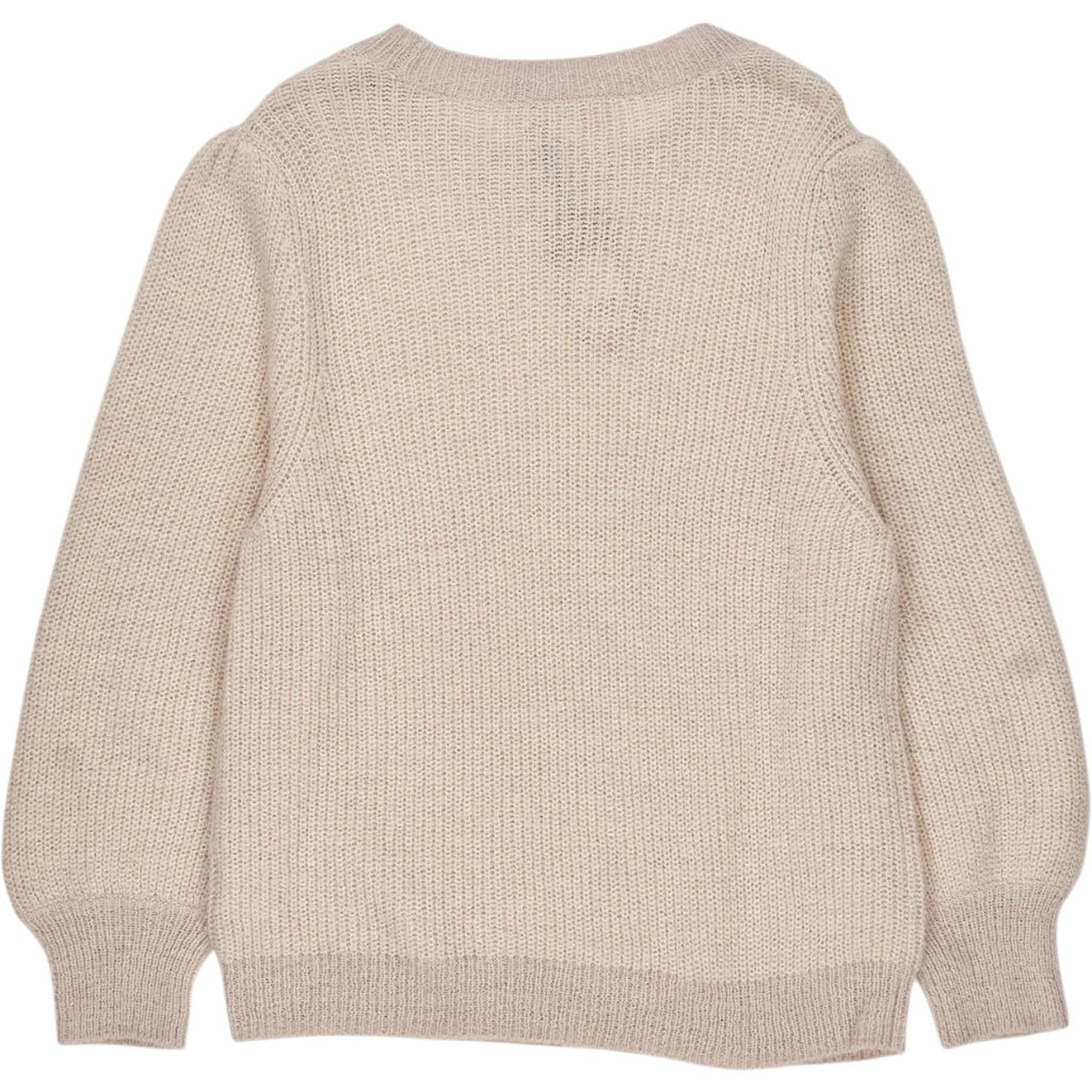 Hush Pebble Marl Ruth Puff Sleeve Jumper
