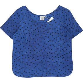 Pink City Indigo Star Print Top S