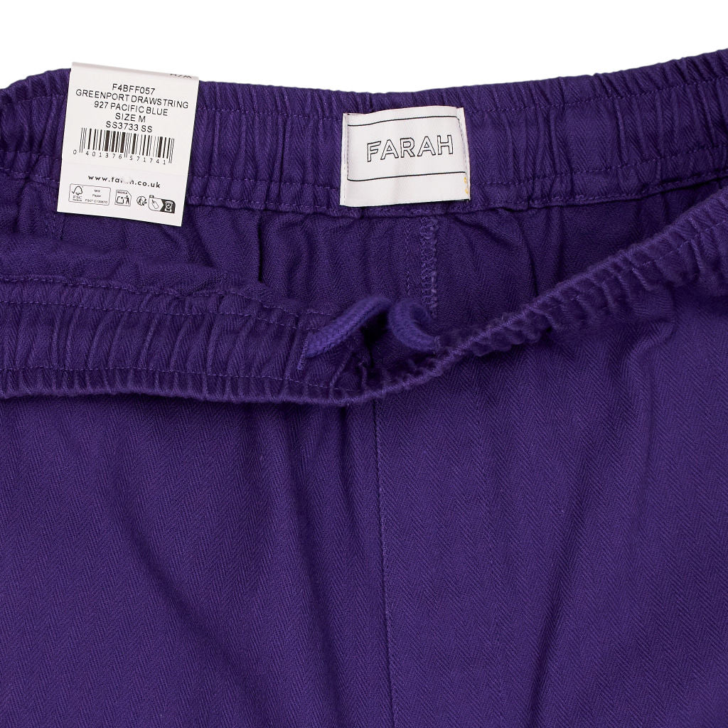 Farah Pacific Blue Greenport Drawstring Trousers