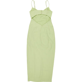 Self-Portrait Green Crepe Wrap Midi Dress